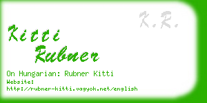 kitti rubner business card